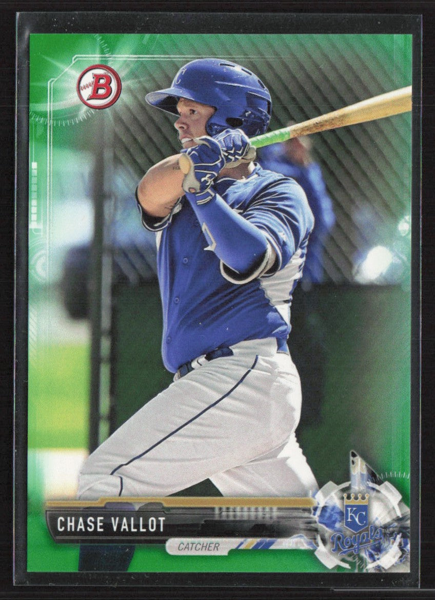 Chase Vallot 2017 Bowman Green /99 #BP10 Kansas City Royals