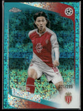 Takumi Minamino 2025 Topps Chrome UEFA Club Competitions Teal Mini-Diamond /299