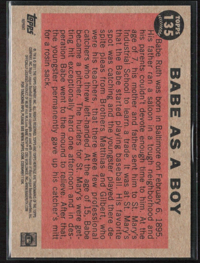 Babe Ruth 2011 Topps Heritage #135 New York Yankees