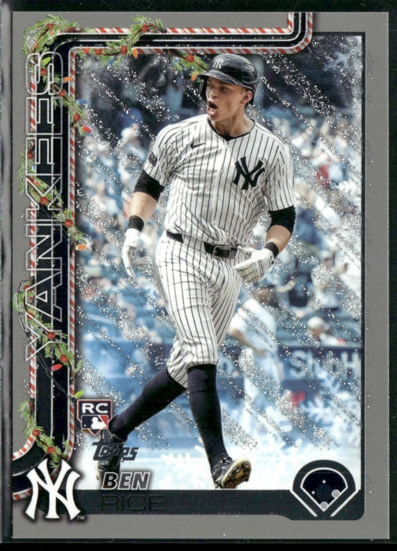 Ben Rice 2025 Topps Holiday Silver Glitter RC #H8 York Yankees