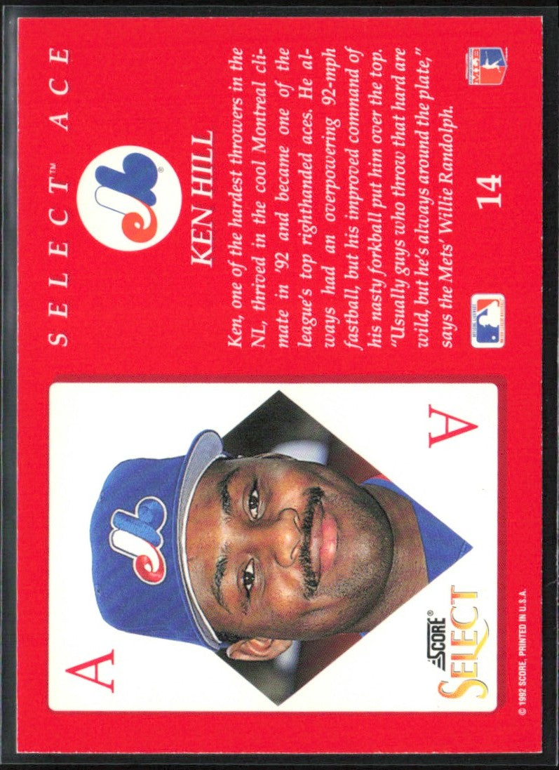 Ken Hill 1993 Select Aces #14 Montreal Expos