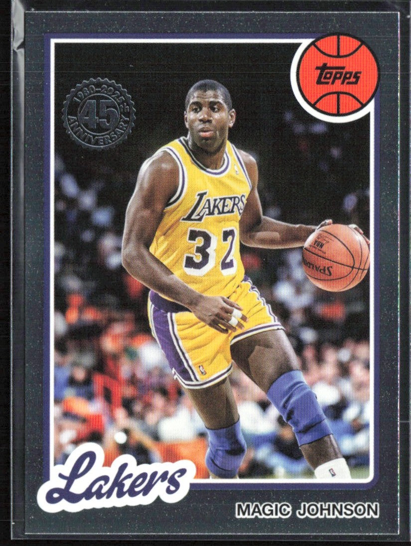 Magic Johnson 2025 Topps 1980 Design #80BK-3 Los Angeles Lakers
