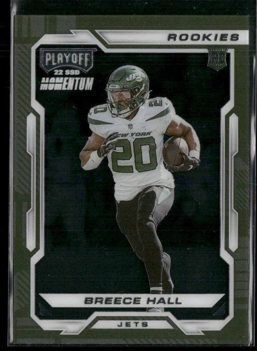 Breece Hall 2022 Panini Chronicles Playoff Momentum RC #PMR-13 New York Jets