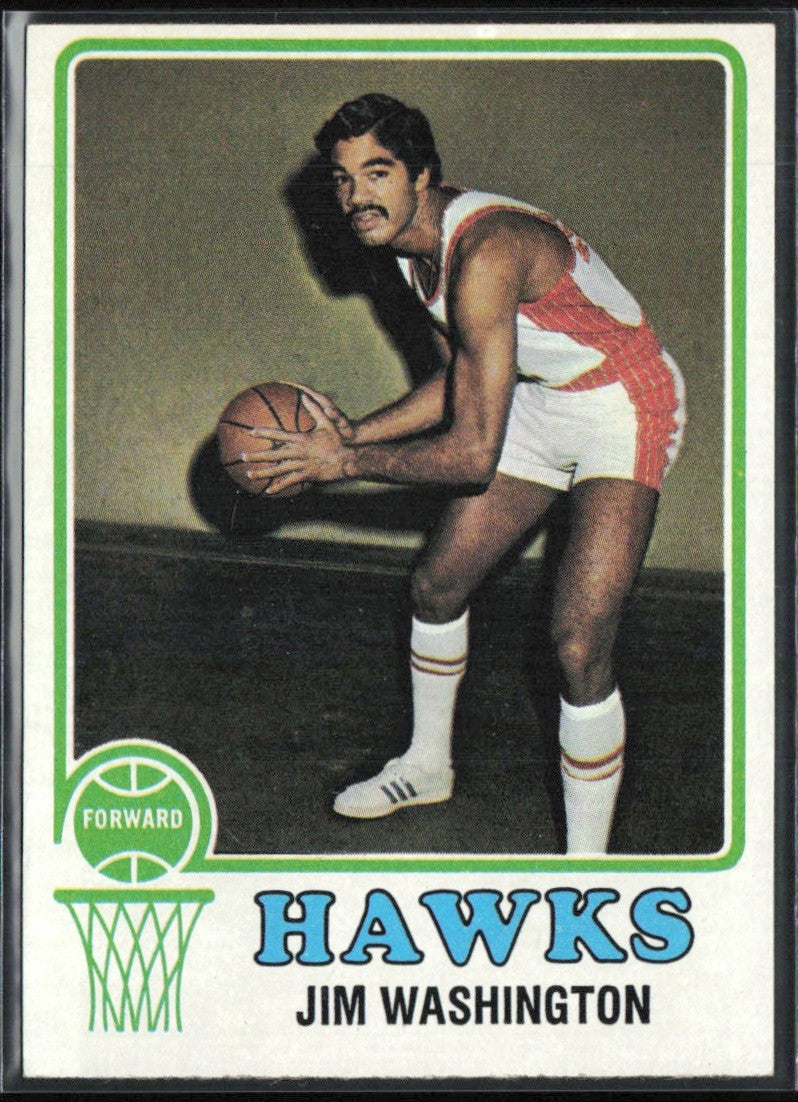 Jim Washington 1973 Topps #87 Atlanta Hawks