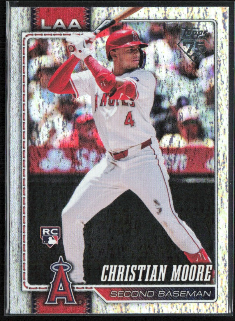Christian Moore 2026 Topps Holo Foil RC #147 Los Angeles Angels