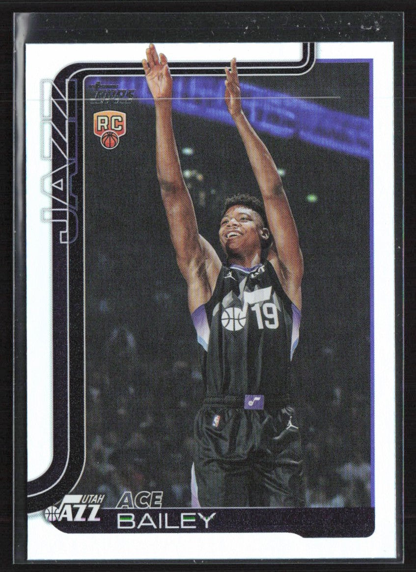 Ace Bailey 2025 Topps Rainbow Foil RC #205 Utah Jazz