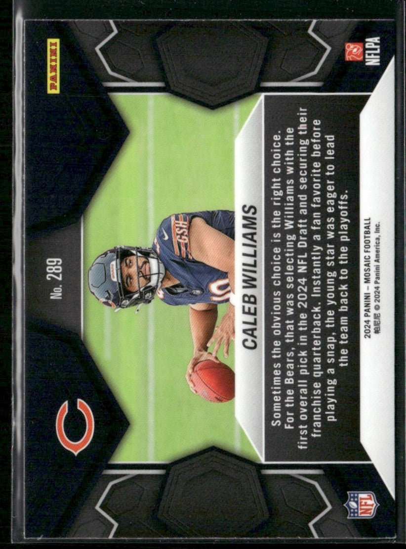 Caleb Williams 2024 Panini Mosaic RC #289 Chicago Bears