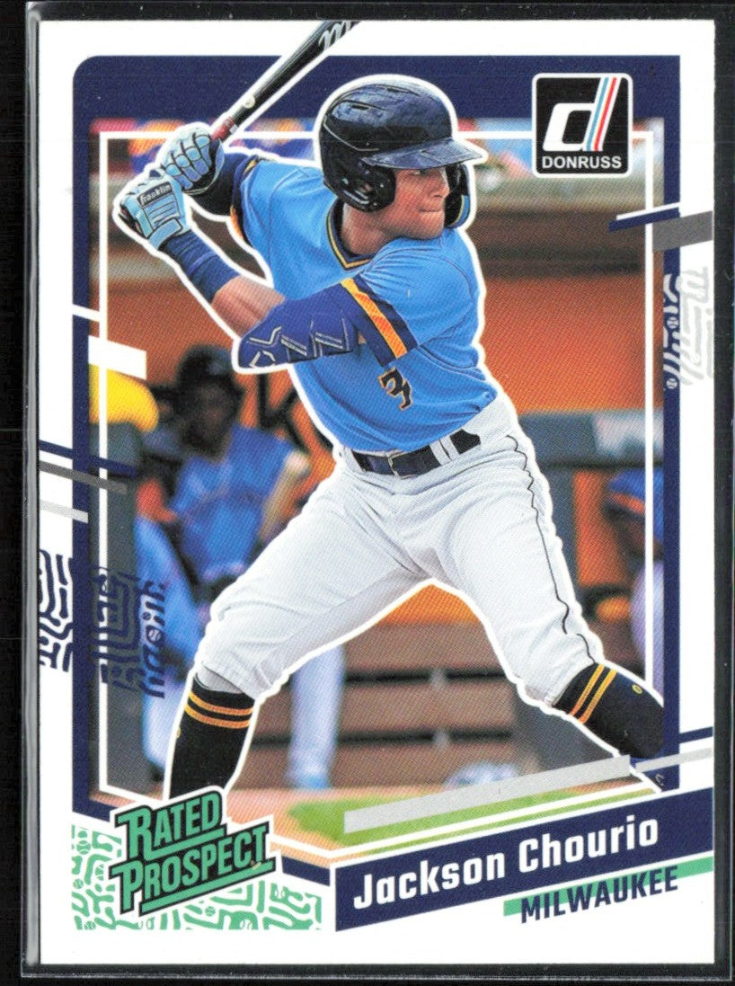 Jackson Chourio 2023 Panini Donruss #85 Milwaukee Brewers