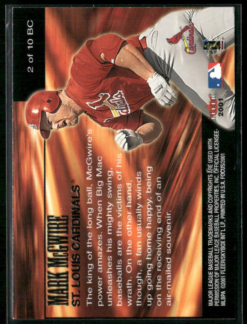 Mark McGwire 2001 Fleer Focus Bat Company #2 St. Louis Cardinals