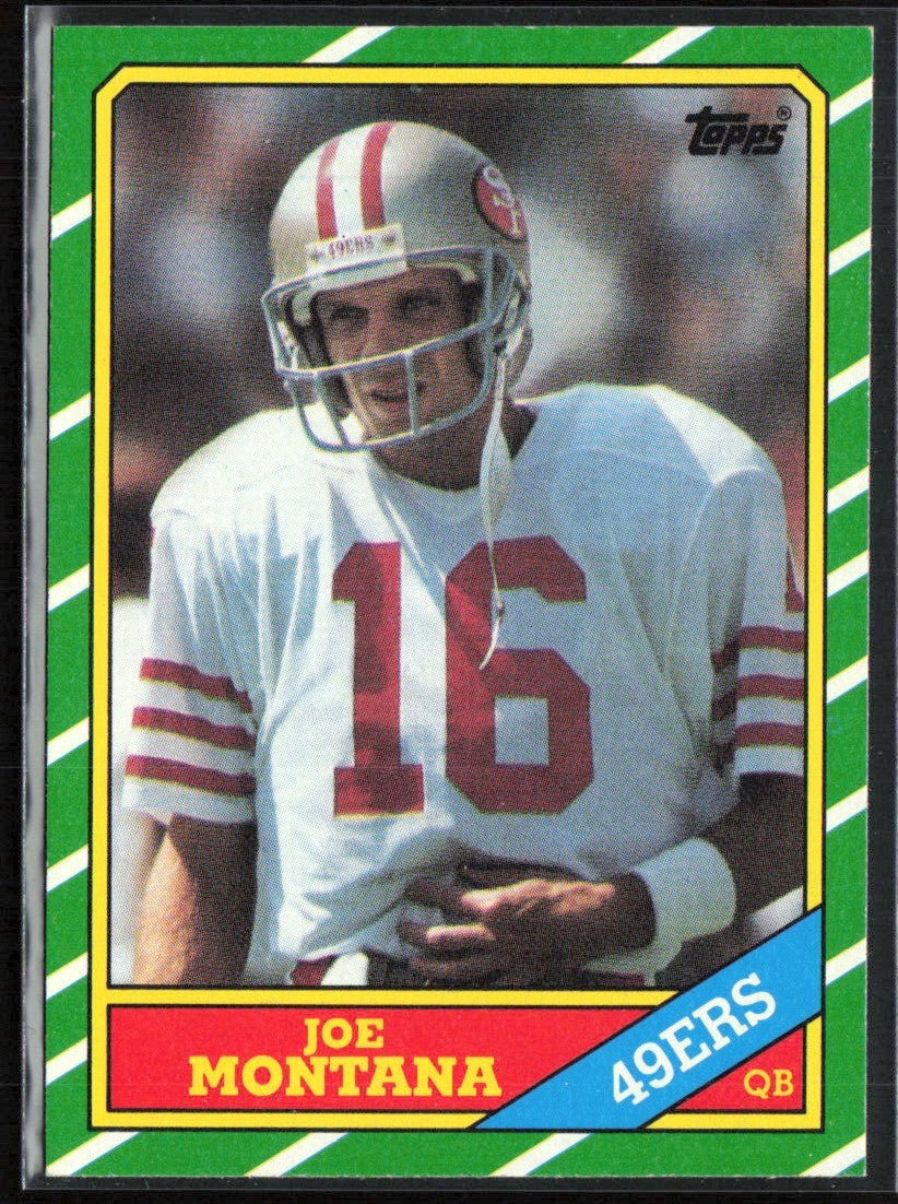 Joe Montana 1986 Topps #156 San Francisco 49ers