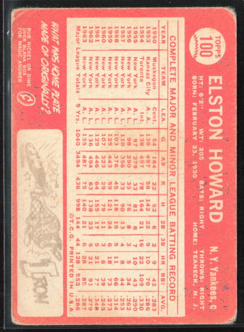 Elston Howard 1964 Topps #100.0 New York Yankees