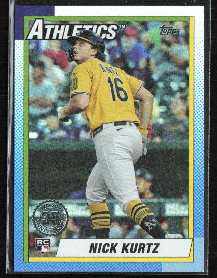 Nick Kurtz 2025 Topps 1990 Design RC #U90-17 Athletics