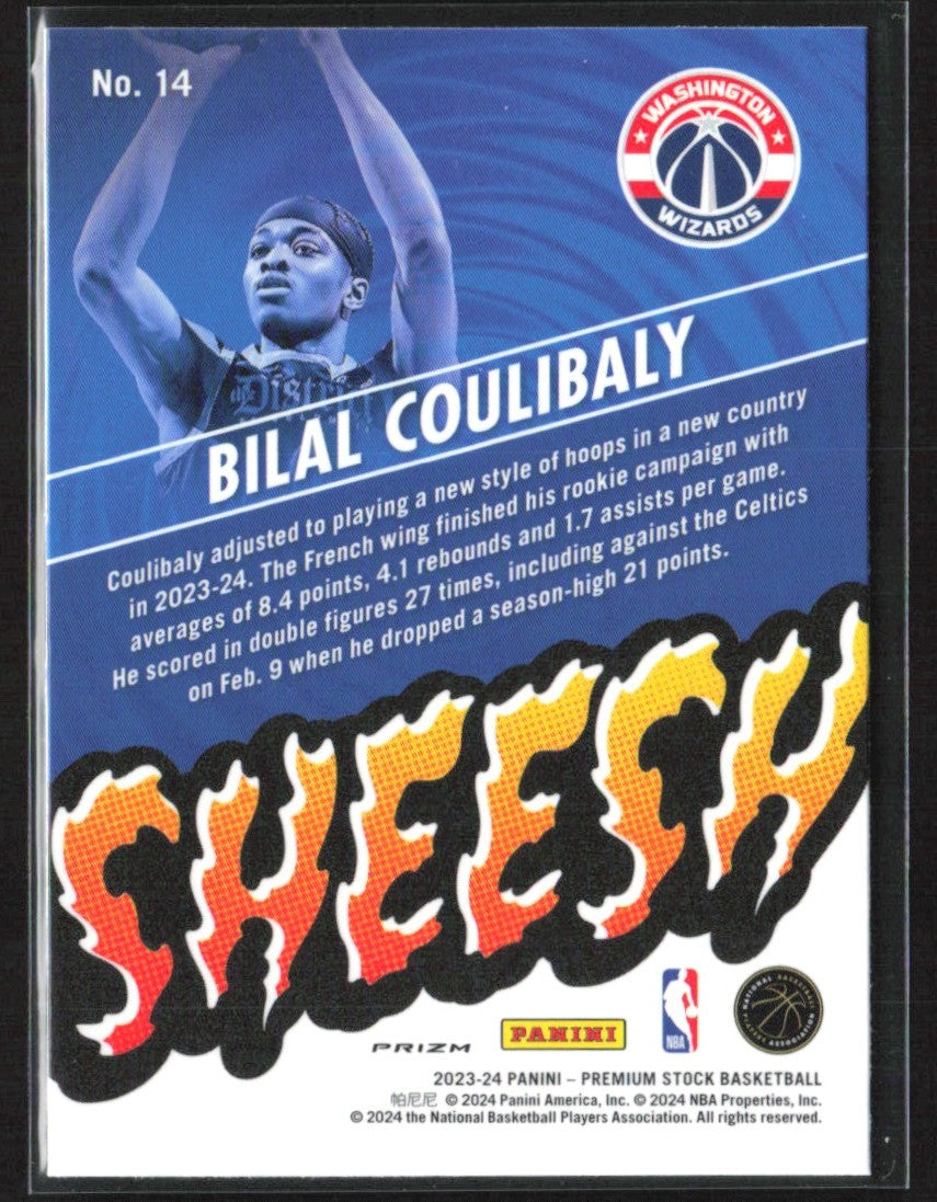 Bilal Coulibaly 2023 Panini NBA Hoops Premium Stock Sheesh Silver Prizm RC #14