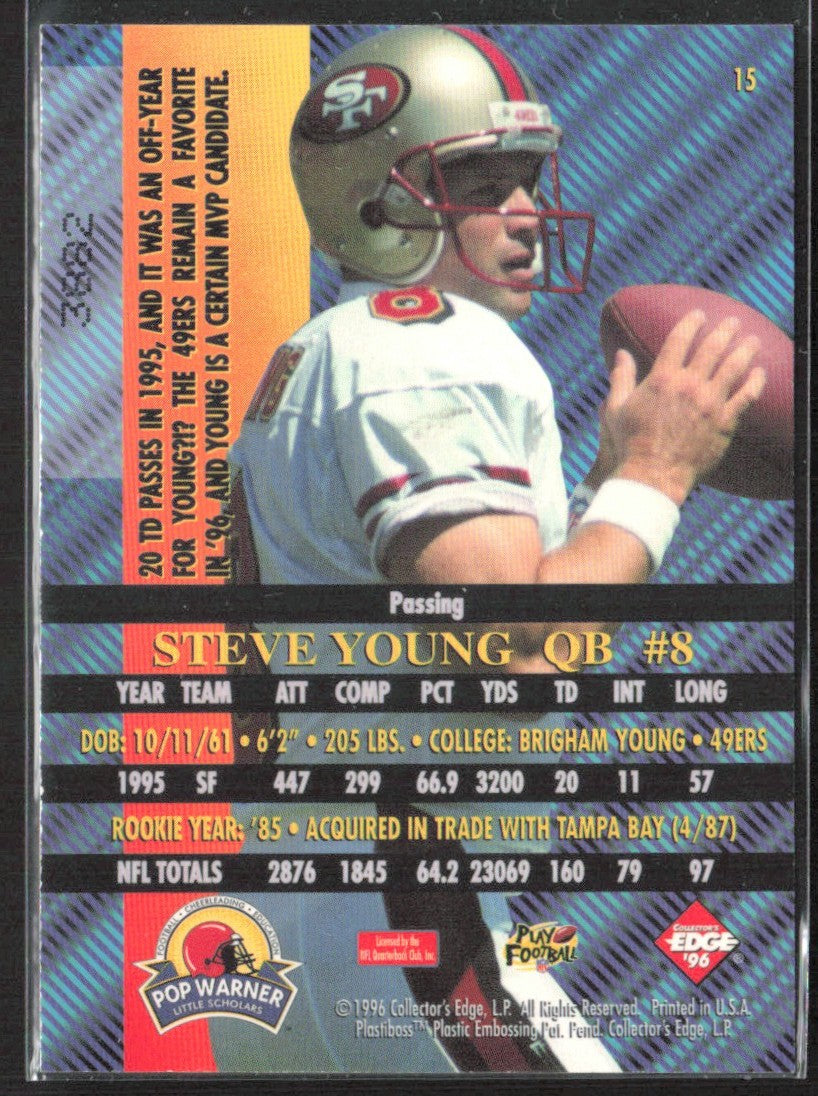Steve Young 1996 Collector's Edge Advantage #15 San Francisco 49ers