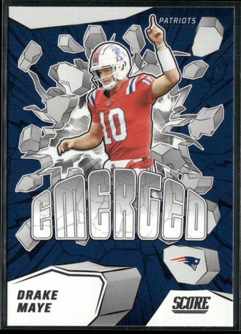 Drake Maye 2025 Panini Score Emerged #10 New England Patriots