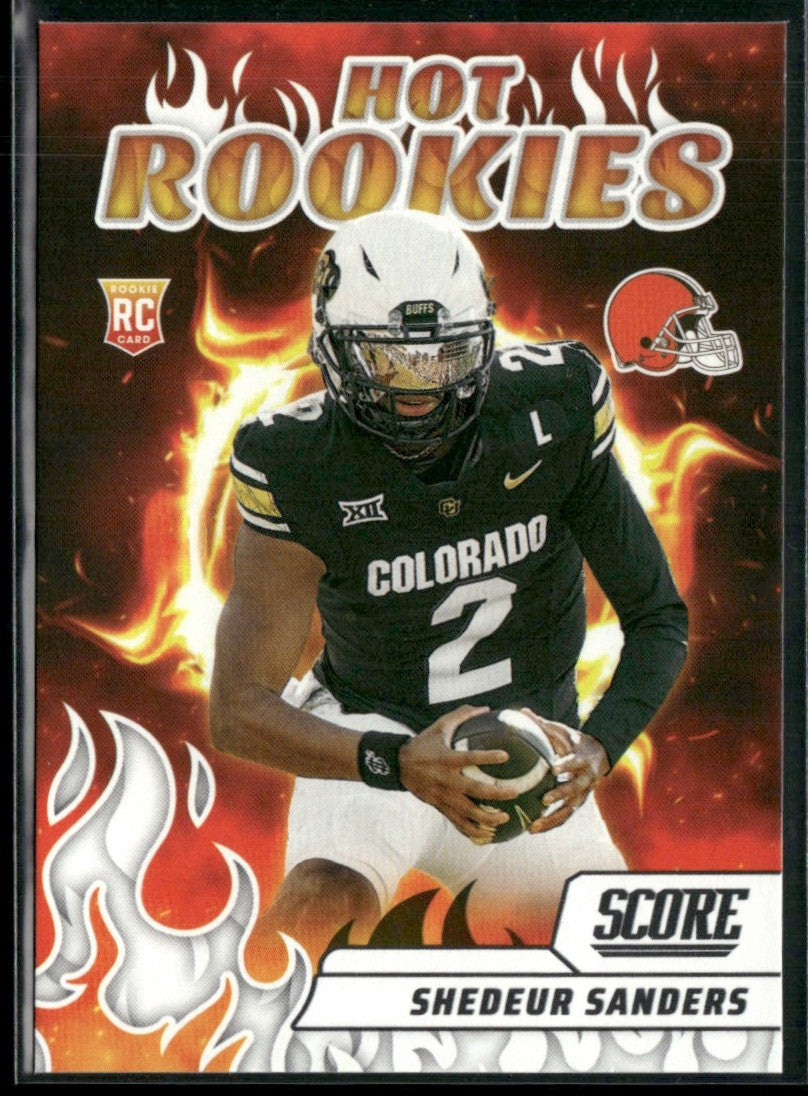 Shedeur Sanders 2025 Panini Score Hot Rookies RC #5 Cleveland Browns