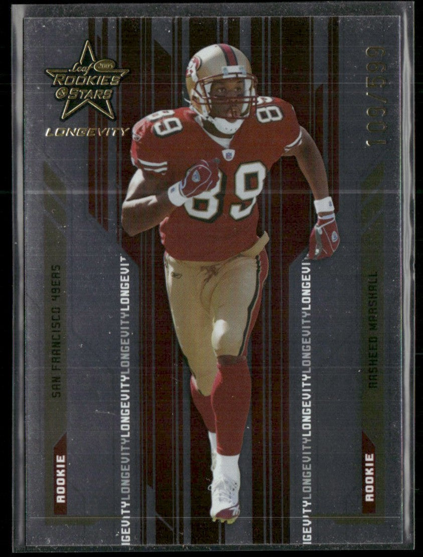 Rasheed Marshall 2005 Leaf Rookies & Stars Longevity RC /599 #242