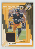 T.J. Watt 2025 Panini Score Zoned In Jersey #ZON-TWT Pittsburgh Steelers