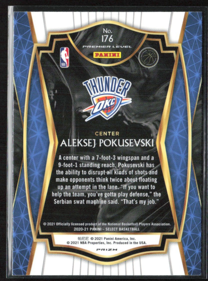 Aleksej Pokusevski 2020 Panini Select Premier Blue White Purple Cracked Ice RC
