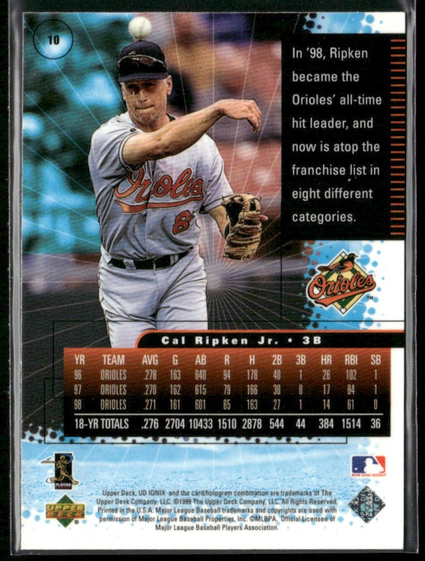 Cal Ripken Jr. 1999 Upper Deck Ionix #10 Baltimore Orioles