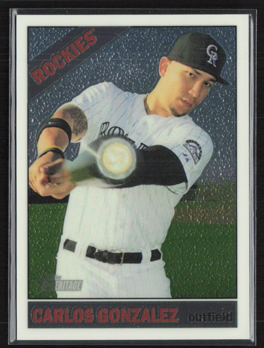 Carlos Gonzalez 2015 Topps Heritage Chrome /999 #THC-439 Colorado Rockies