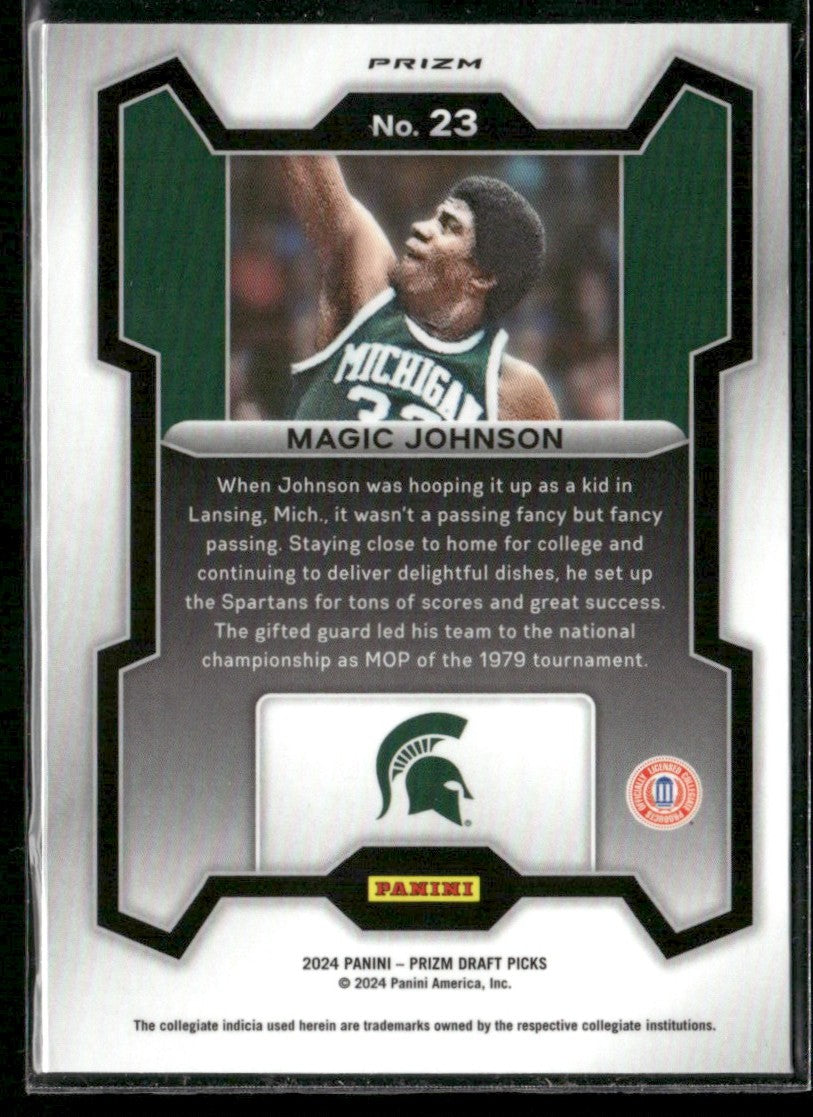 Magic Johnson 2024 Panini Prizm Draft Picks Orange Ice #23