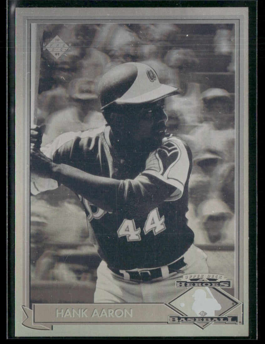 Hank Aaron 1991 Upper Deck Heroes of Baseball Hologram #HH1 Milwaukee Braves