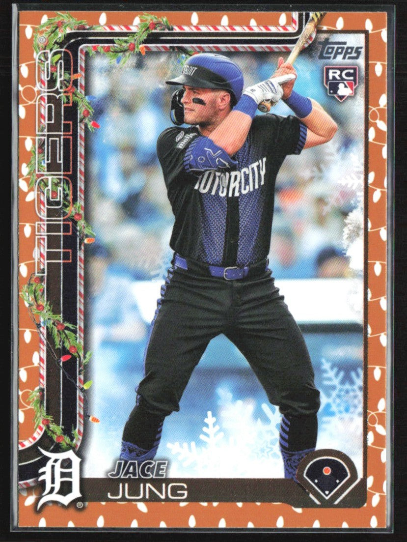 Jace Jung 2025 Topps Holiday Gold Holiday Lights RC #H136 Detroit Tigers
