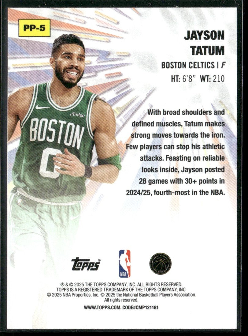 Jayson Tatum 2025 Topps Power Players #PP-5 Boston Celtics