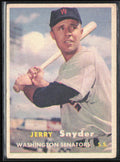 Jerry Snyder 1957 Topps #22 Washington Senators