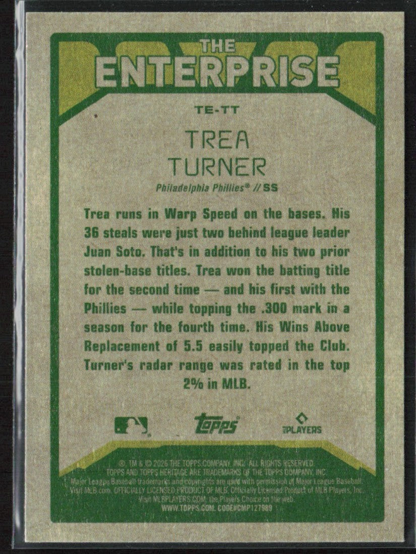 Trea Turner 2026 Topps Heritage The Enterprise #TE-TT Philadelphia Phillies