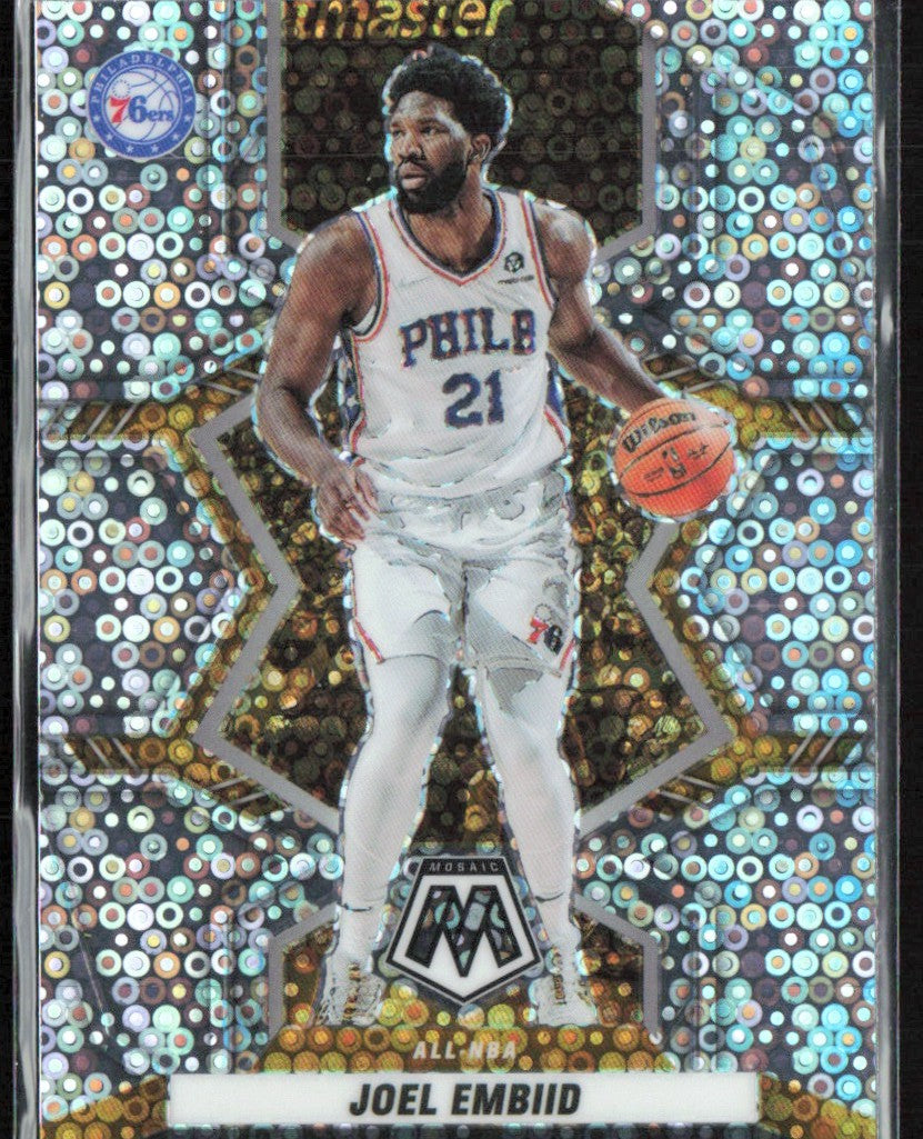 Joel Embiid 2021 Panini Mosaic All-NBA Fast Break #290 Philadelphia 76ers