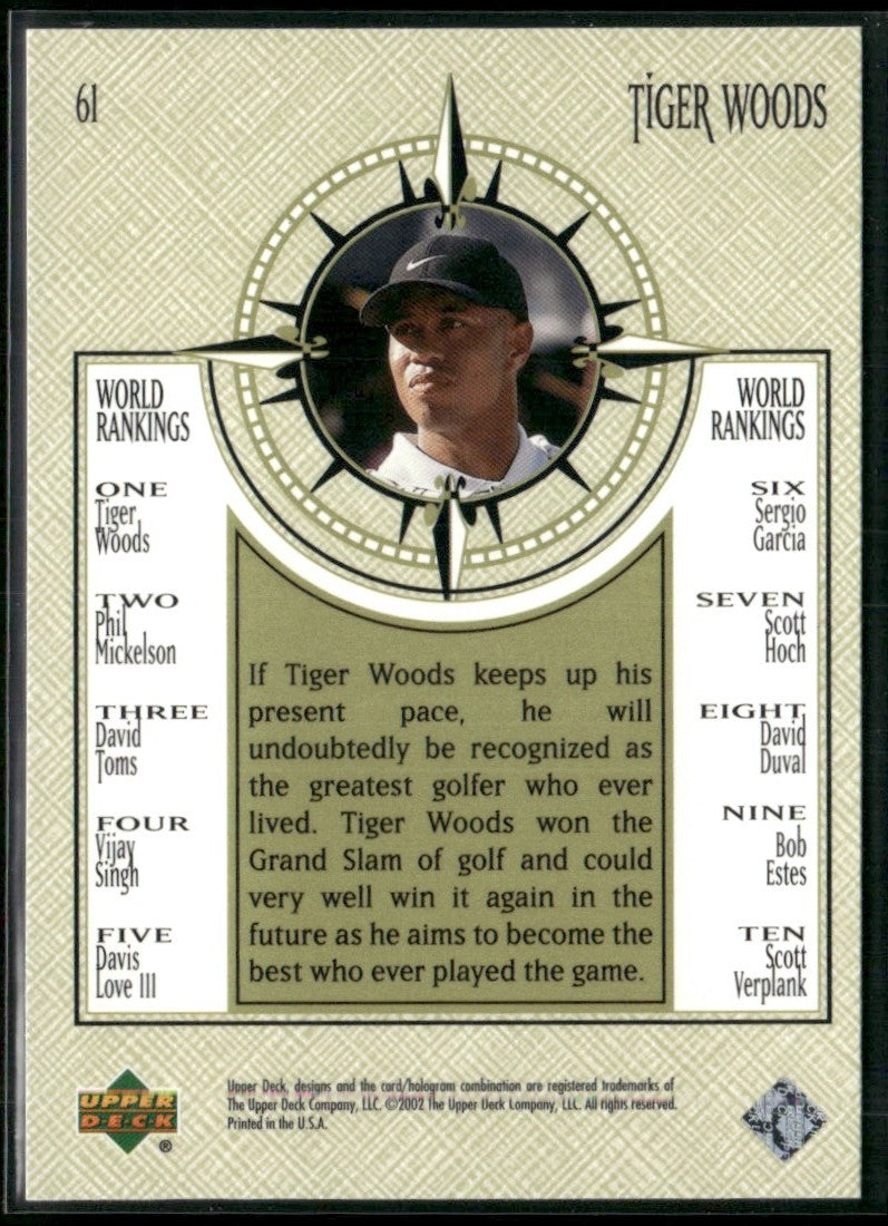 Tiger Woods 2002 Upper Deck New World Order #61