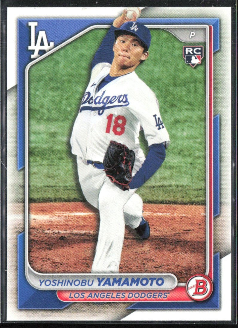 Yoshinobu Yamamoto 2024 Bowman RC #36 Los Angeles Dodgers
