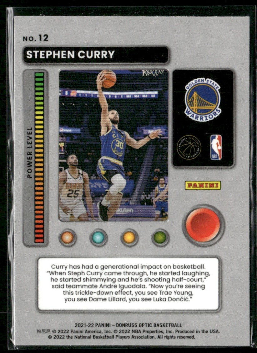 Stephen Curry 2021 Donruss Optic T-Minus #12 Golden State Warriors