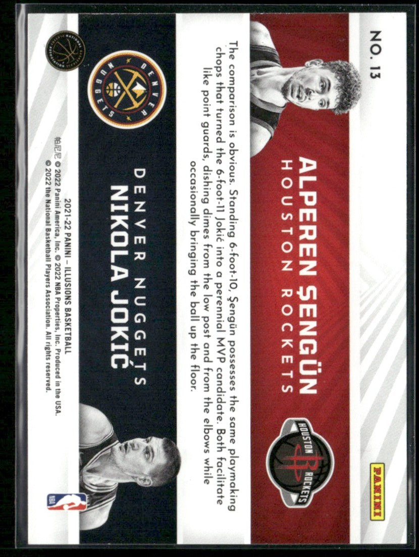 Alperen Sengun/Nikola Jokic 2021 Panini Illusions Rookie Reflections #13