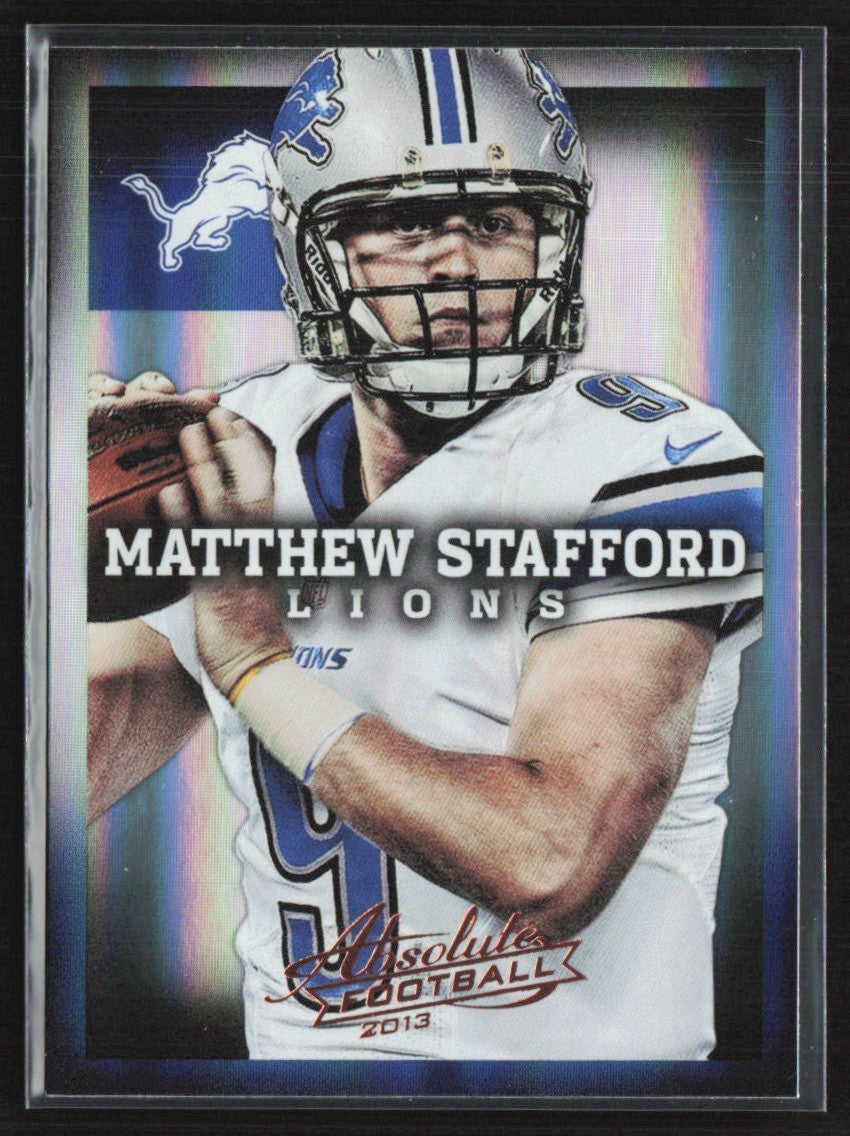 Matthew Stafford 2013 Panini Absolute #34 Detroit Lions