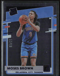 Moses Brown 2020 Clearly Donruss Blue RC /99 #54 Oklahoma City Thunder
