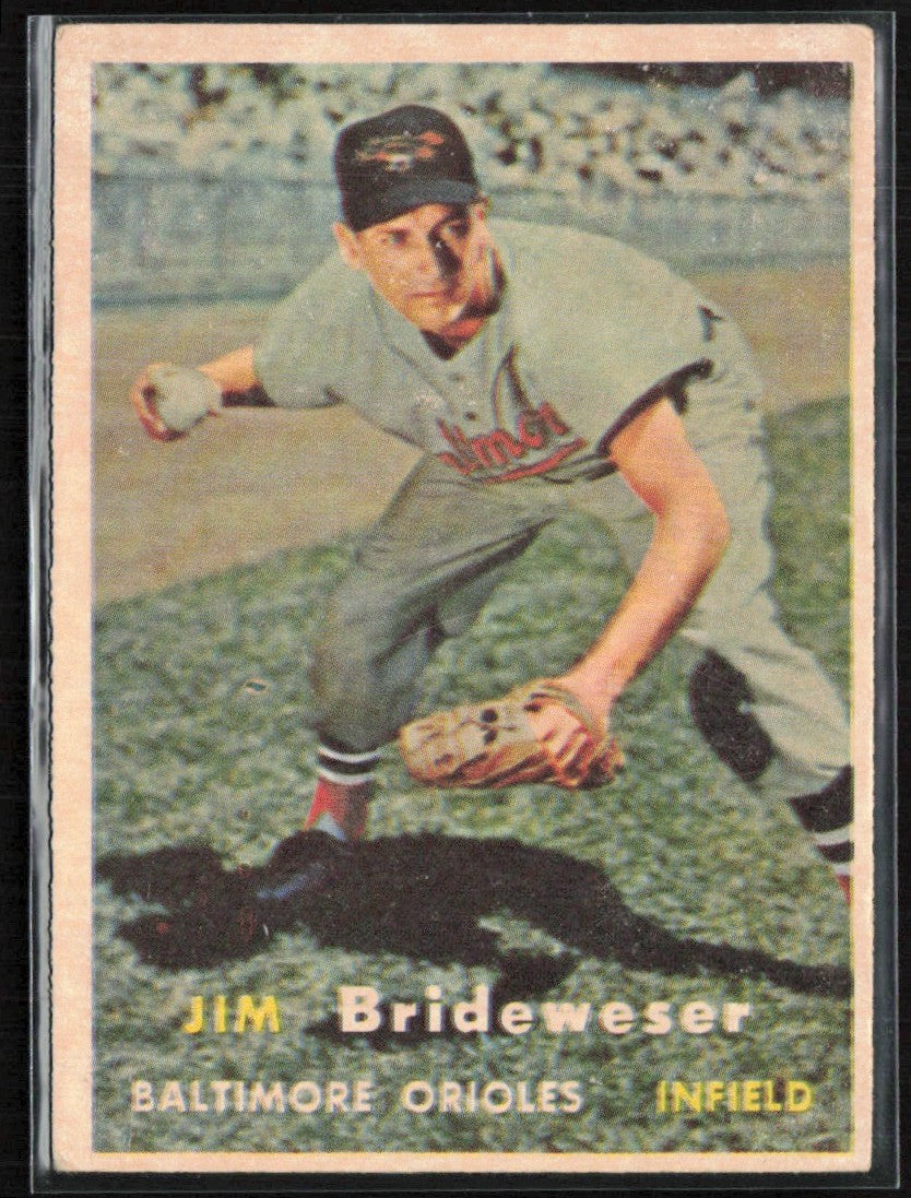 Jim Brideweser 1957 Topps #382 Baltimore Orioles