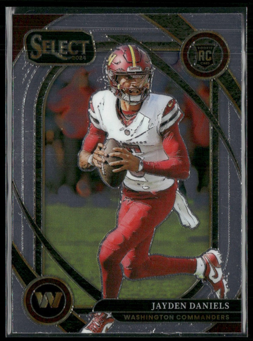 Jayden Daniels 2025 Panini Select Club #217 Washington Commanders