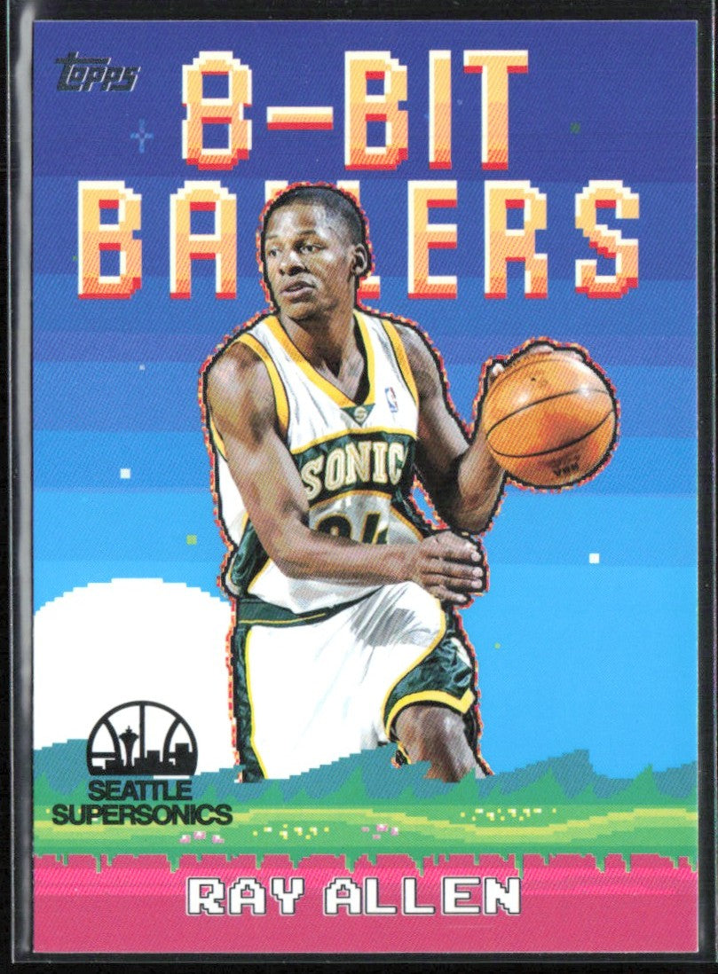 Ray Allen 2025 Topps 8-Bit Ballers #8B-28 Seattle Supersonics