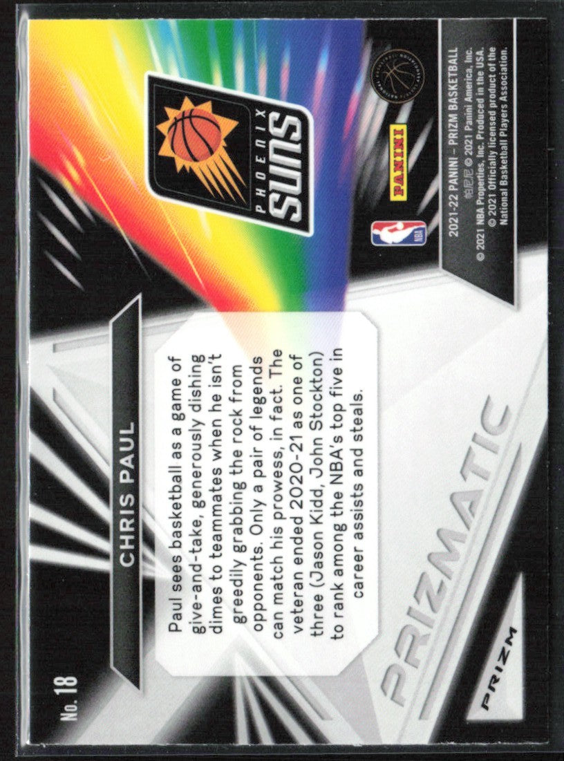Chris Paul 2021 Panini Prizm Prizmatic Silver #18 Phoenix Suns