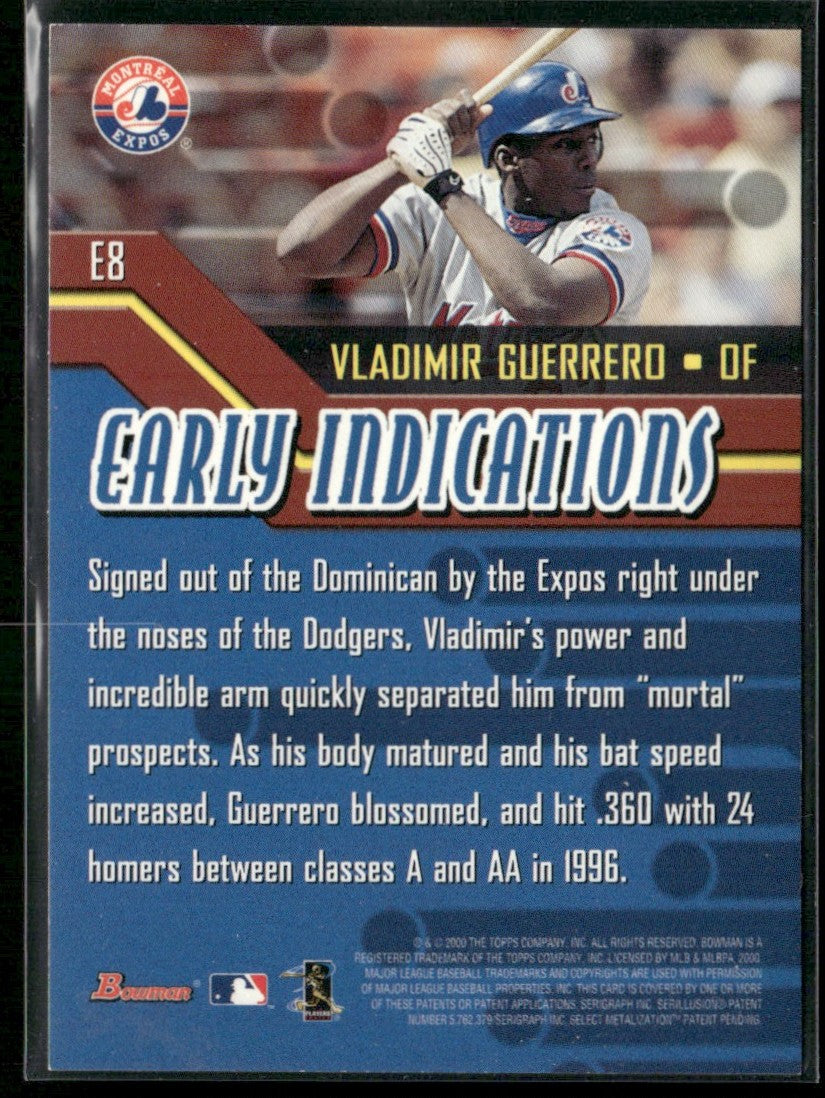 Vladimir Guerrero 2000 Bowman Early Indications #E8 Montreal Expos