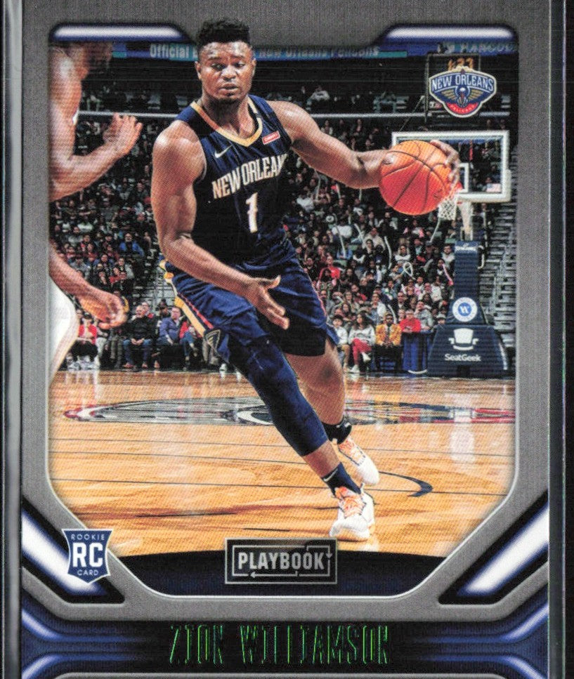 Zion Williamson 2019 Panini Chronicles Playbook Green RC #169