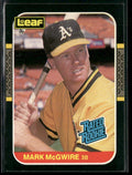 Mark McGwire 1987 Leaf RC #46 Oakland Athletics
