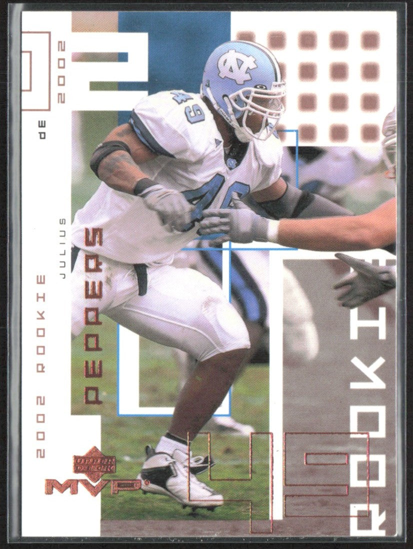 Julius Peppers 2002 Upper Deck MVP RC #269 Carolina Panthers