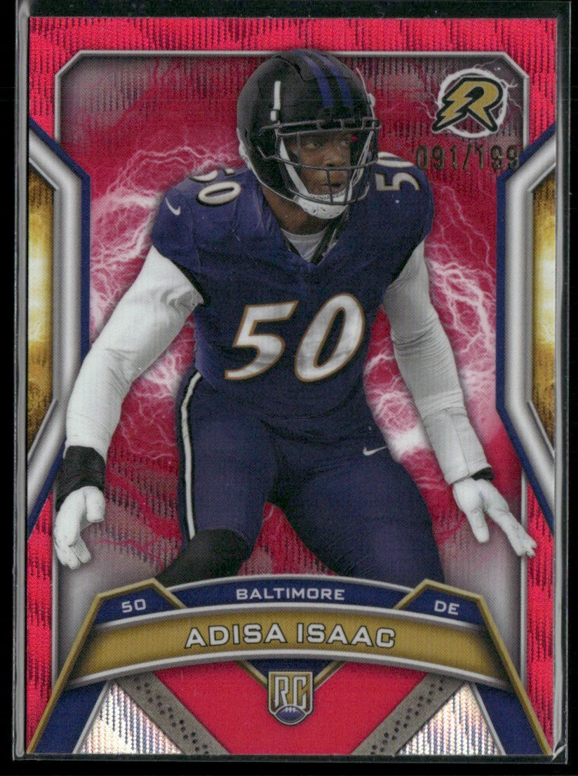 Adisa Isaac 2024 Topps Resurgence Crimson Surge RC /199 #109 Baltimore Ravens