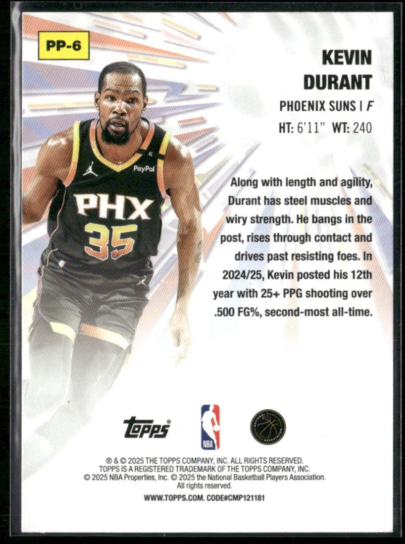 Kevin Durant 2025 Topps Power Players #PP-6 Phoenix Suns