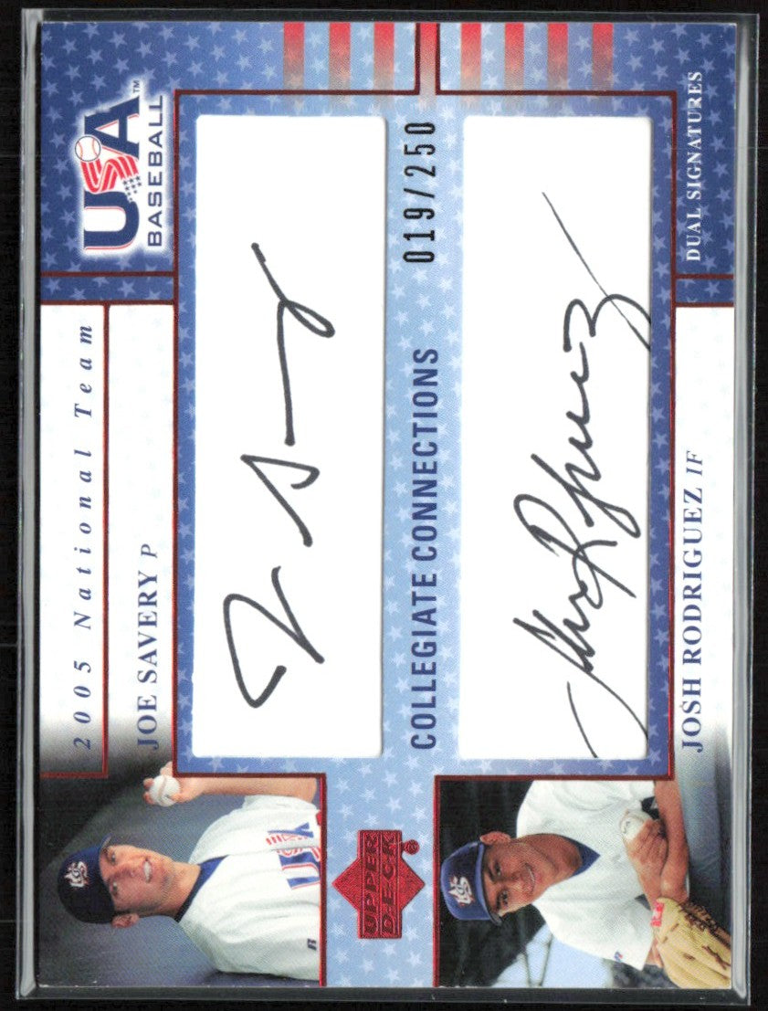 Joe Savery/Josh Rodriguez 2005 Upper Deck USA Baseball AUTO /250 #CC-5 USA