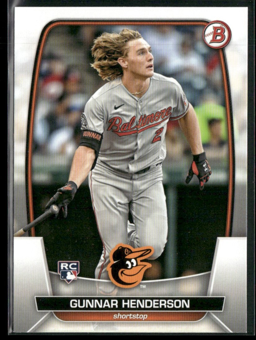 Gunnar Henderson 2023 Bowman RC #65 Baltimore Orioles